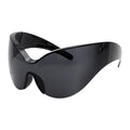 New Steampunk Oversized Sunglasses Women Trends One Piece Punk Sun Glasses
