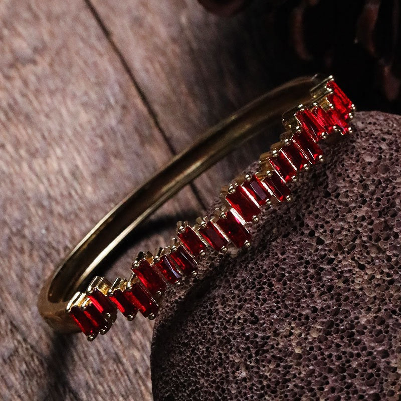 Super Sparkling Copper Inlaid Zircon Light Luxury Women's Bracelet