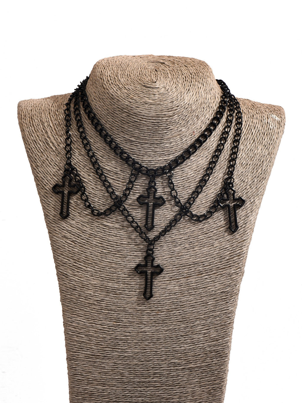 Necklace Jewelry Fashion Female Cross Multi layer Necklace Gothic Cross Pendant Necklace