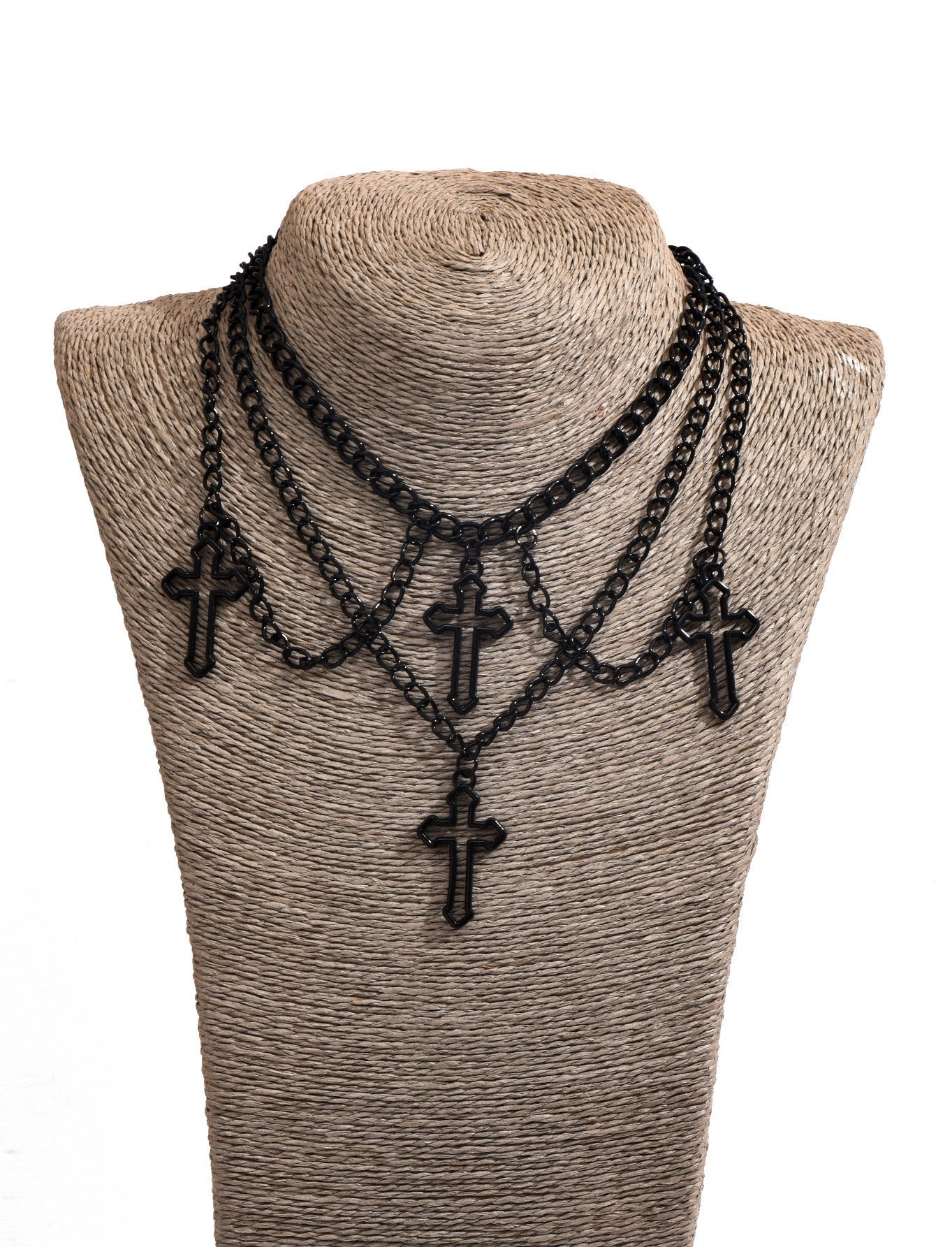 Necklace Jewelry Fashion Female Cross Multi layer Necklace Gothic Cross Pendant Necklace