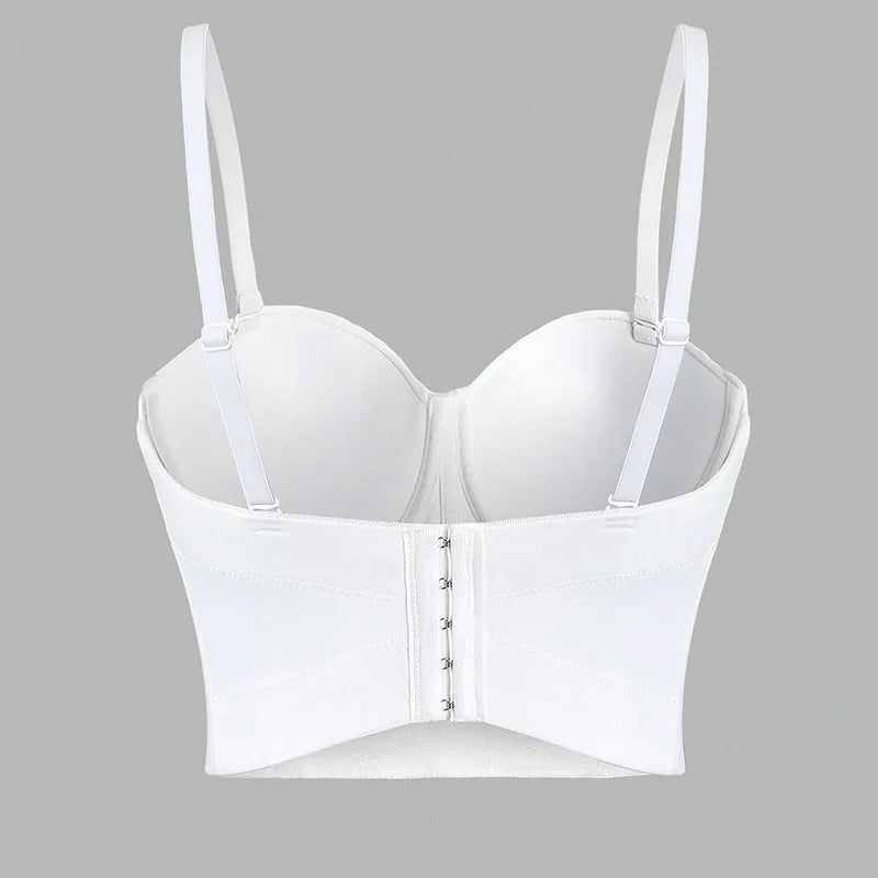 Wholesale Luxury Design Corset Diamonds Rivet Outwear Crop Tops for Women Sexy Camis