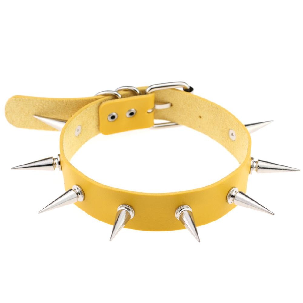 Black Spike Choker Belt Collar Women Pu Leather Goth Choker Necklace for Women Party Club Chockers Sexy Gothic Jewelry Harajuku