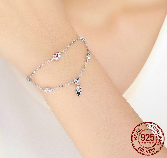 Ladies' Sweetheart 925 Silver Bracelet
