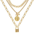 Alloy jewelry portrait layered necklace