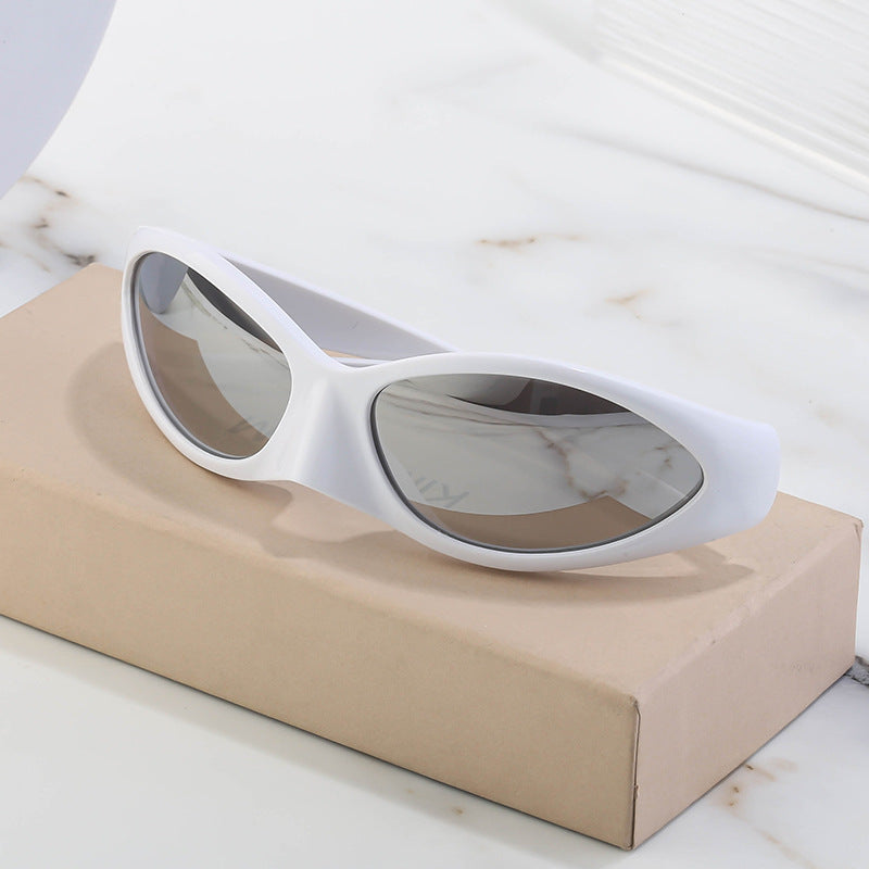 Steampunk Sunglasses Women Anti Ultraviolet Personality Small Frame Riding Sunglasses