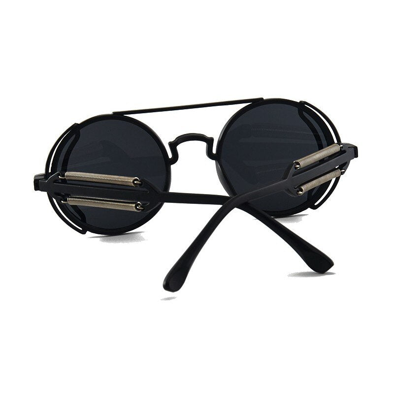 Steampunk Sunglasses UV400 High Quality  Colored Lenses Glasses Men Women Retro Round Metal Frame Sunglasses Eyewear