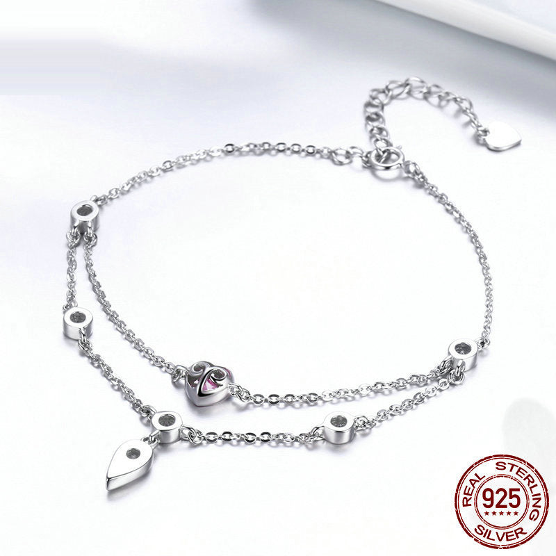 Ladies' Sweetheart 925 Silver Bracelet