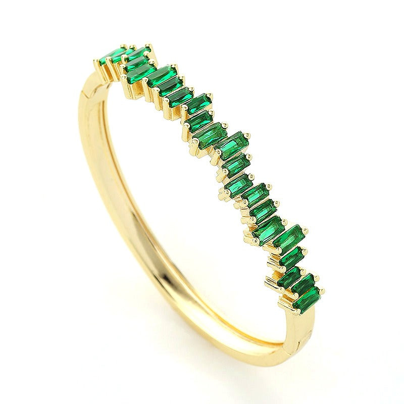 Super Sparkling Copper Inlaid Zircon Light Luxury Women's Bracelet