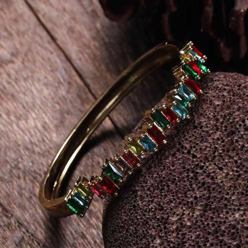 Super Sparkling Copper Inlaid Zircon Light Luxury Women's Bracelet