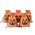 Halloween Party Gift Burlap Bag Candy Drawstring Pouch Christmas Ghost Festival Decoration Props Jewelry Set of 5