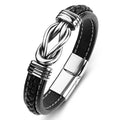 Jewelry Titanium Steel Punk Men's Leather Bracelet