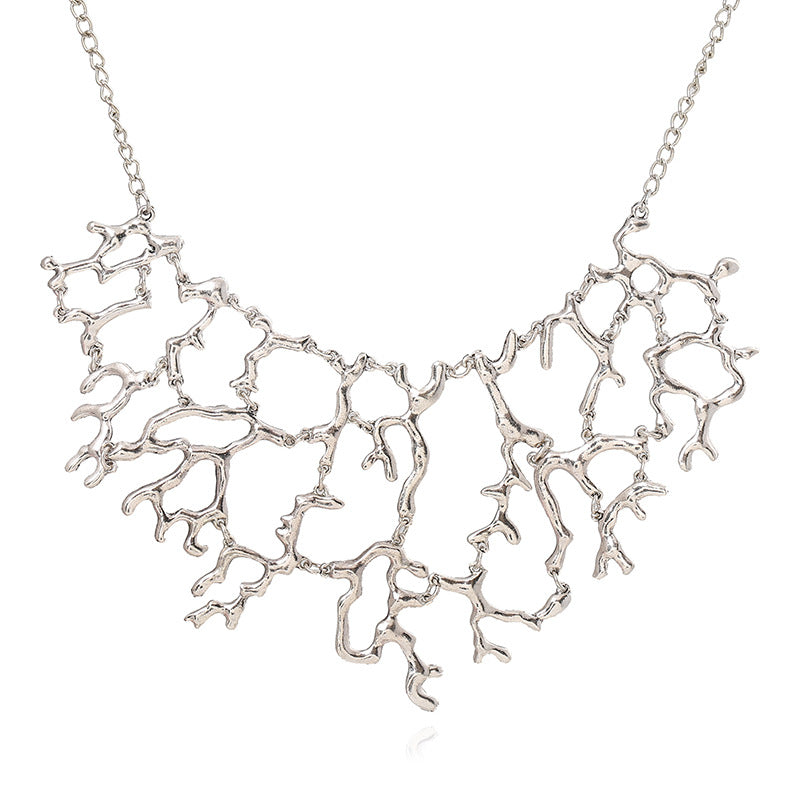 Classic luxury hollow humanoid Art Deco Style Necklace