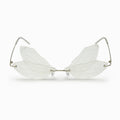 Personality Guyuan Dragonfly Sunglasses Retro Dragonfly Steampunk Glasses Frameless Gradient Transparent Lenses