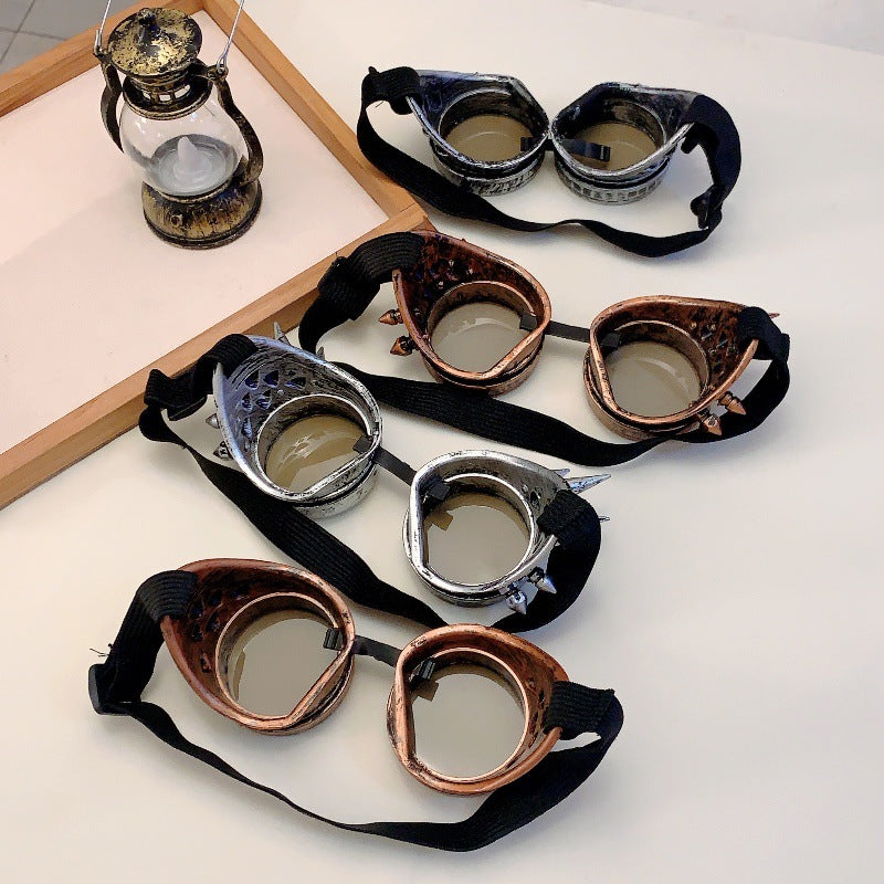 New Halloween Costume Retro Punk Steampunk Glasses Party Festival Cosplay Decorative Props