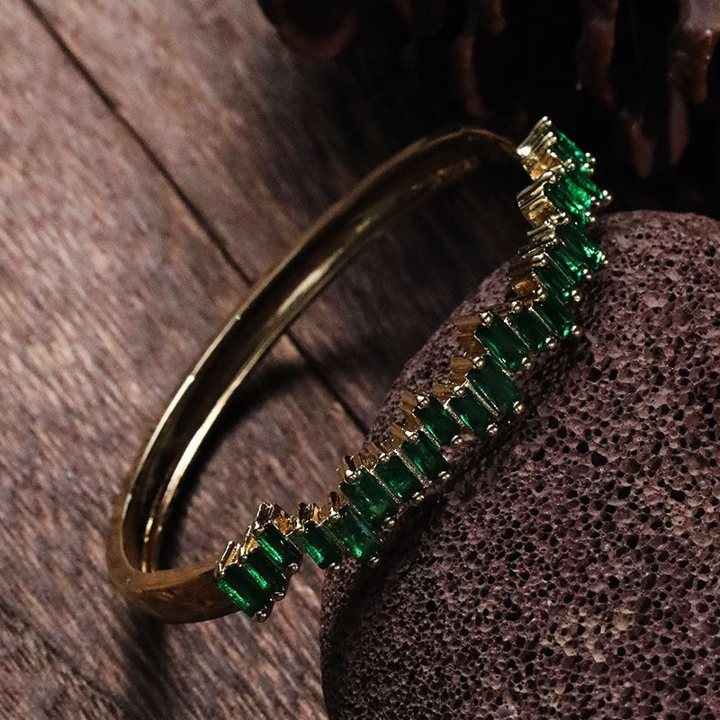 Super Sparkling Copper Inlaid Zircon Light Luxury Women's Bracelet