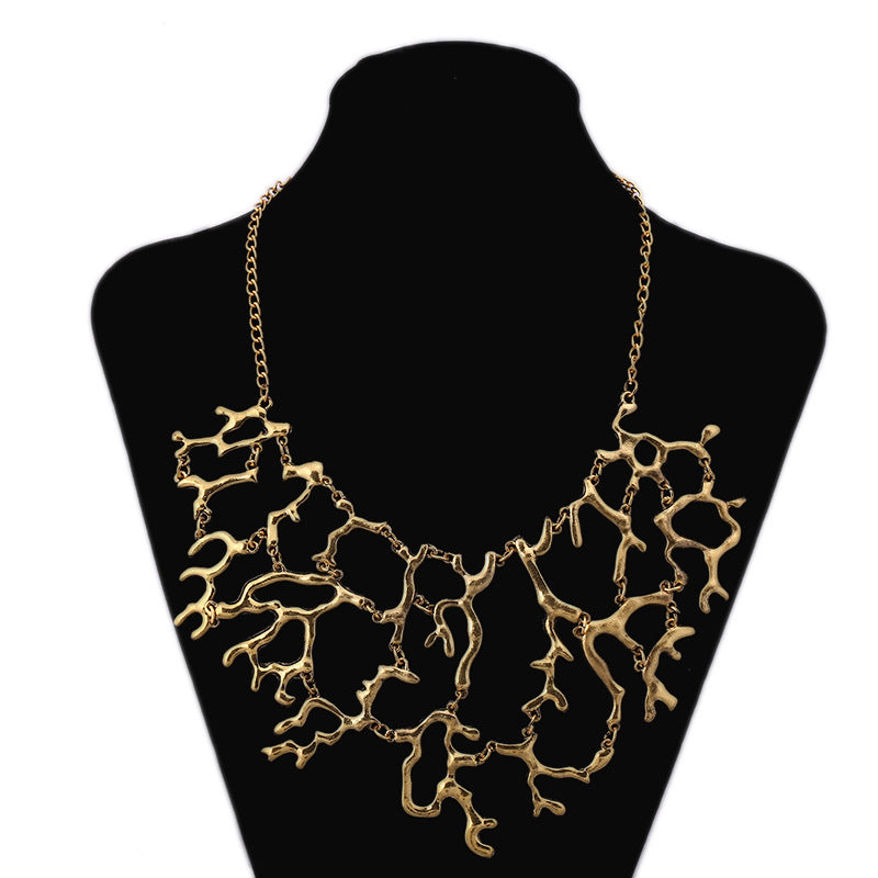 Classic luxury hollow humanoid Art Deco Style Necklace