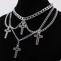 Necklace Jewelry Fashion Female Cross Multi layer Necklace Gothic Cross Pendant Necklace