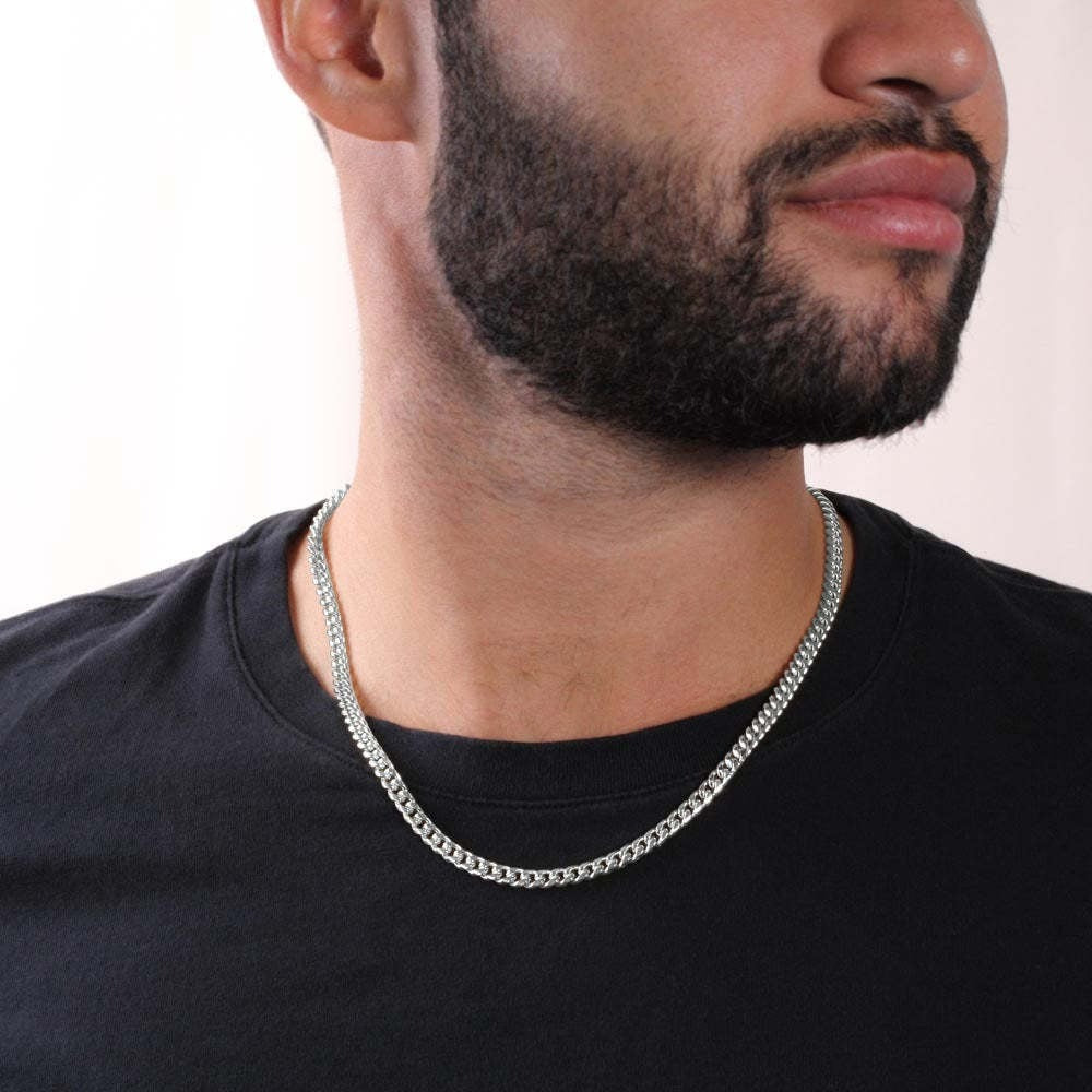 New minimalist 14K gold Cuban chain for men's titanium steel single round dense chain