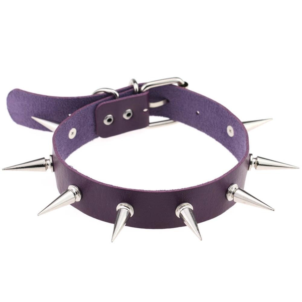 Black Spike Choker Belt Collar Women Pu Leather Goth Choker Necklace for Women Party Club Chockers Sexy Gothic Jewelry Harajuku