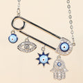 Devil's Eye Paper Clip Necklace, Minimalist, Extraordinary, Luxury, Elegant Necklace