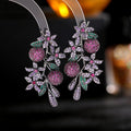 Light luxury flower and fruit series earrings high-end cherry earrings