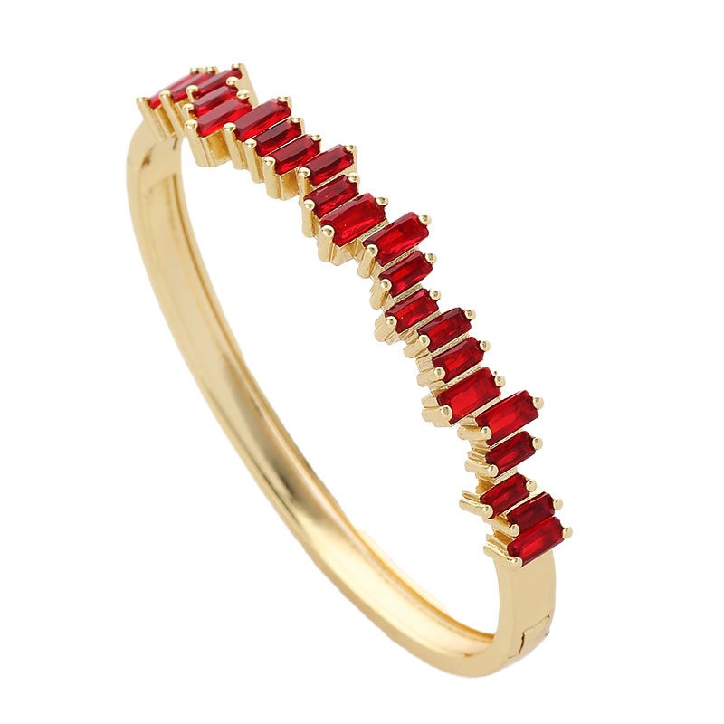 Super Sparkling Copper Inlaid Zircon Light Luxury Women's Bracelet